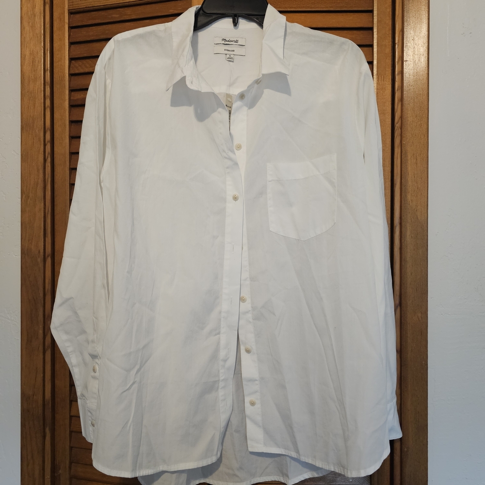 Madewell Women's White Button Down Shirt